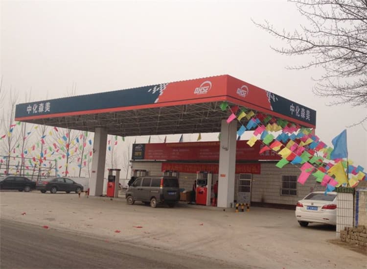 加油站钢结构网架案例3